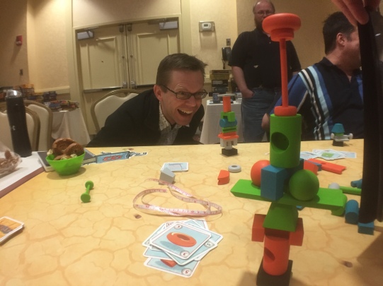 Matt Leacock (designer of Pandemic and Forbidden Island) is amazed by his own creation!